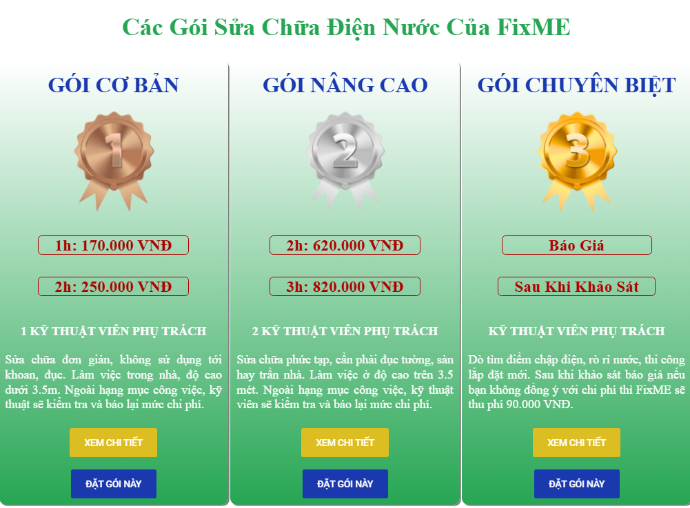 bang gia sua chua dien nuoc tai nha